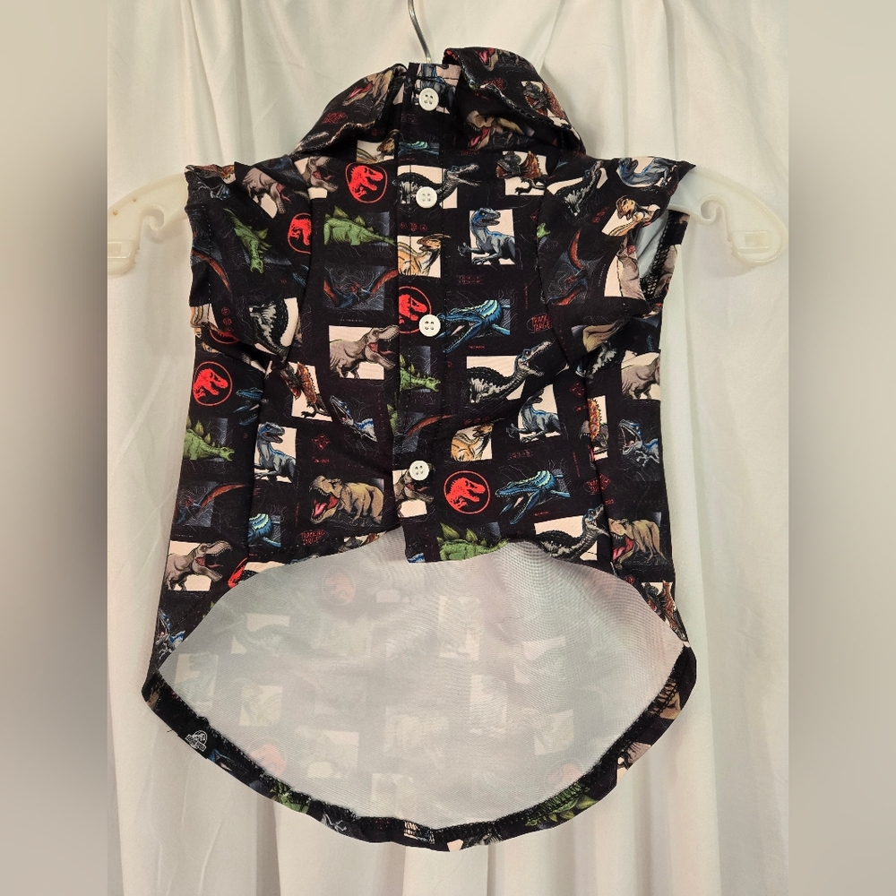 Jurassic World Stylish Dinosaur Print Dog Shirt Size M